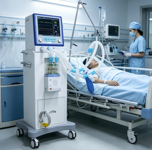 Aparato de Ventilación Mecánica de Bajo <span class=keywords><strong>Precio</strong></span>, <span class=keywords><strong>CPAP</strong></span> No Invasivo, <span class=keywords><strong>Máquina</strong></span> Portátil de Terapia Respiratoria Médica, Respiradores Simples para UCI - Product Image 3