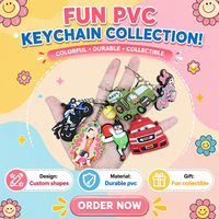 Porte-clés en plastique personnalisés, motifs dessin animé et anime, étanches, pendentifs fantaisie, breloques anti-stress, vente en gros, dorés, DIY, design, breloques de sac mignonnes, dessert 3D