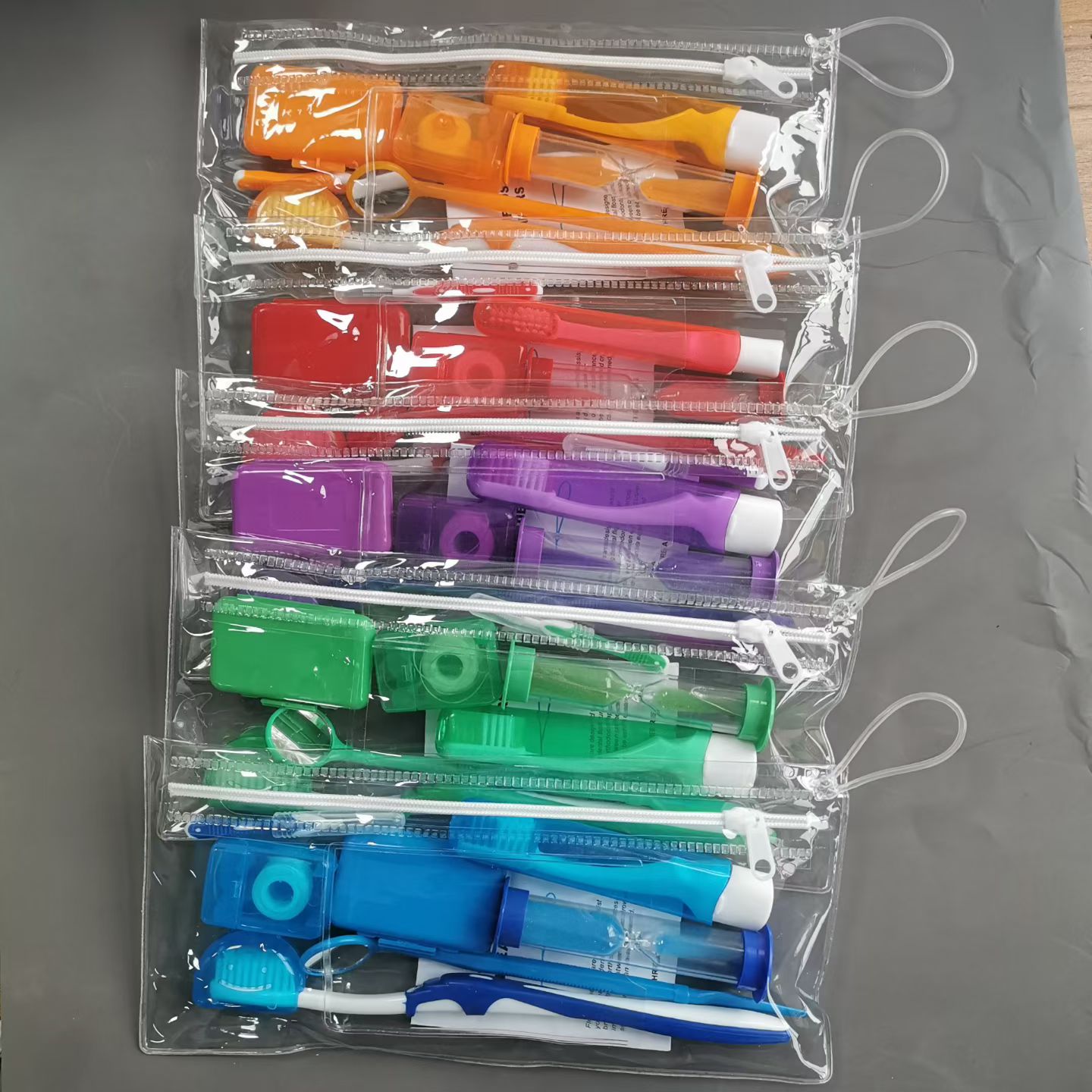 Colorful With plastic bag packing