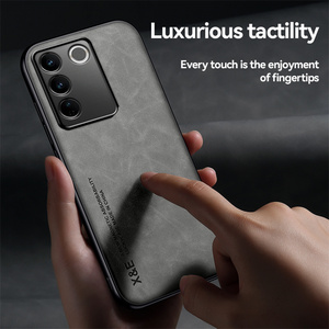 Étui de téléphone en cuir de luxe pour vivo S16e S17e souple TPU bord cuir couverture arrière bébé peau sentiment étui - Product Image 5