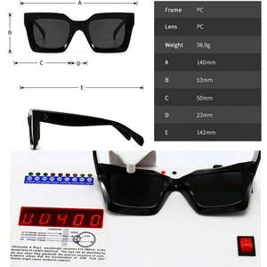 Gafas de Sol Cuadradas Azules y Moradas de Diseñador de Marca de Moda con Logotipo Personalizado, Gafas de Sol de Ojo de Gato con Marco Grande y Protección UV400 para Mujer - Product Image 6