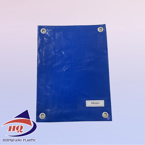 PE plastic tarpaulin sheets in color lamination blue 2 faces heavy weight 200 gsm <b>for</b> industry cover waterproof fabric - Product Image 4