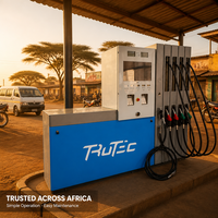 Dispensador de Combustible con Pantalla Digital, 4 Boquillas, Bomba de Gasolina y Diésel, Equipo de Llenado de Combustible para Gasolinera