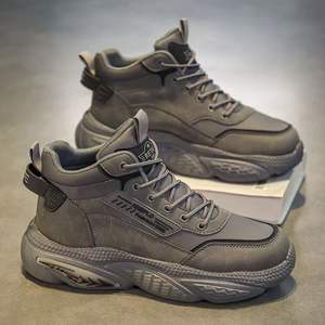 नए डिजाइन पुरुषों के जूते रेट्रो ब्रिटिश आउटडोर चलने वाले आकस्मिक जूते प्रतिरोधी उच्च गुणवत्ता वाले आरामदायक उच्च गुणवत्ता वाले आरामदायक उच्च शीर्ष स्नीकर्स - Product Image 3