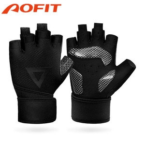 <span class=keywords><strong>Guantes</strong></span> Deportivos Unisex de Medio Dedo, con Palma Antideslizante de PU Grueso, Absorbentes de Sudor, para Entrenamiento y Gimnasio - Product Image 1