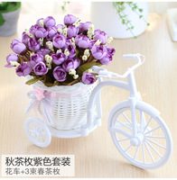 Bouquets de roses en soie DREA, fleurs artificielles, centre de table de mariage, décorations de vélo, présentoir