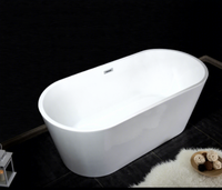 Baignoire autoportante en acrylique à massage, design moderne, égouttoir automatique, plusieurs tailles disponibles, vente chaude, garantie 5 ans