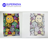 Feuille de cuir synthétique PU effet dessin animé, blanc mat, 30x60 cm, format personnalisé, vierge pour sublimation, vente en gros