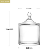 Hot Selling Minimalist Eco-Friendly Clear Glass Sugar Bowl Storage Jar Freshness Preservation for Dry Food Candy Giveaways