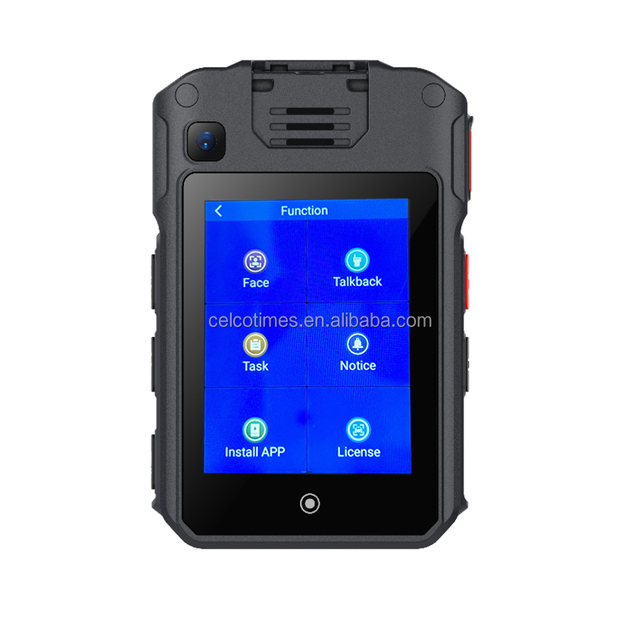 2K Resolution Real-time Live Streaming 4G Body Worn Camera with 2.4 Inch Touch Screen and Android OS