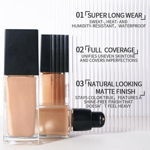 2024 nouveau maquillage imperméable à l'eau <span class=keywords><strong>de</strong></span> marque privée mélangeant une couverture complète fond <span class=keywords><strong>de</strong></span> <span class=keywords><strong>teint</strong></span> liquide le plus vendu <span class=keywords><strong>de</strong></span> luxe - Product Image 2
