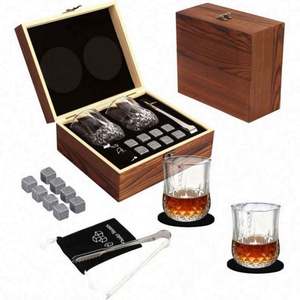 Best Seller Creative <b>Whiskey</b> Ice Stones & Wine Stones Glass & Stone Gift Box <b>Set</b> with Custom Logo - Product Image 2
