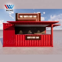 Conteneur de maison pré-assemblée, conteneur de luxe, expédition, bar, nouveau design, 40 pieds