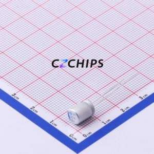 Condensateur solide BC016M221LO6.3*8L-1A4T, composant traversant (THT), D6.3xL8mm 220uF 20% 16V 2.5mm - Product Image 1