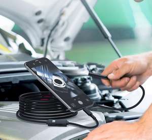 Caméra analogique de type C, objectif 8 mm, caméra d'inspection endoscopique 1080P avec 8 lumières LED pour smartphones Android et IOS - Product Image 2