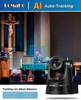 Cámara PTZ FoMaKo 4K 60fps NDI con Zoom Óptico 20x KC608N, Controlador para Educación y Transmisión Profesional (K600Nx4+KC608N+KC602)