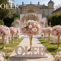 Centre de table en fleurs artificielles en soie réalistes OLERAY pour décorations de table de mariage - Fait main, respectueux de l'environnement, location pour événements