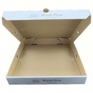Boîte à pizza blanche ondulée de 24 pouces, très vendue, 15 pouces, de qualité alimentaire, jetable, revêtement UV imprimé, carton recyclé - Product Image 4
