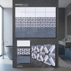 Vistaar Carreaux muraux en céramique numérique de qualité d'exportation de marque 300x600mm 30x60cm 12x24 brillant émaillé pas cher prix fabricant - Product Image 5