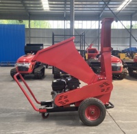 Broyeur à bois à tambour de 15 CV avec moteur à essence de 15 CV, broyeur à branches d'arbre de 120 mm, prix d'usine