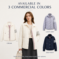 Veste matelassée légère pour femme en duvet de canard blanc 90% TB, col chemise, manteau d'hiver, vêtement d'extérieur avec fermeture à boutons-pression pour la vente en gros