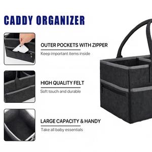 8-Pocket Baby <b>Diaper</b> <b>Caddy</b> Organizer Car & Travel Foldable Baby Felt <b>Diaper</b> Organizer with Wipes <b>Diaper</b> Compartments - Product Image 3