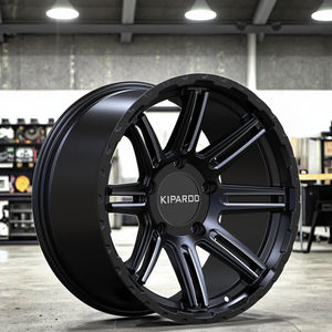 KIPARDO Jantes à lèvre en maille noire pour voiture tout-terrain, Jantes en alliage pour Suv 5 Lug Stud 5x139.7 4x4 Offroad Car pour Toyota Land Cruiser Hummer H2 - Product Image 4