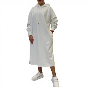 Vestido con Capucha Oversize para Mujer, Sudadera de Manga Larga con Bolsillo Canguro y Capucha con Cordón, Ropa Casual - Product Image 1