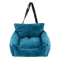 Coussin de siège auto pour chien personnalisé avec mousse à mémoire de forme, coussin surélevé et ceinture de sécurité, housse amovible et lavable pour animaux de grande taille