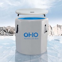 OHO En gros, Baignoire ronde gonflable portable pour bains froids et récupération, pour bains de glace, avec logo personnalisé, 1 personne