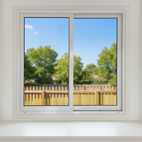 Fenêtre coulissante horizontale anti-effraction en PVC de qualité supérieure, technologie d'entretien, pour appartement moderne, salon, usage extérieur, en plastique, écoénergétique