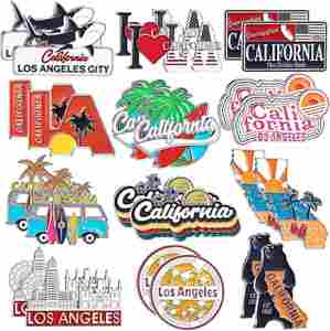 Venta al por Mayor de Decoración para Refrigerador con Diseño Personalizado en 3D, Forma Metálica, Impermeable, Estilo Art Deco, Ciudades, Atracciones Turísticas, Decoración para el Hogar, Promocional - Product Image 1