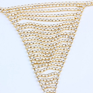 Flash ing Diamond Bikini Chain Trendy Strass Höschen Chain Fashion Ladies für sexy Unterwäsche - Product Image 3