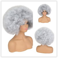 Perruque afro blanche en gros pour adultes, années 70 et 80, disco, cosplay, cheveux synthétiques, déguisement, accessoires hippie, couleur afro, perruques pour fête