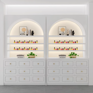 Exhibidor de Cosméticos para Salón de Belleza LE, Mueble de Exhibición con Acabado Pintado, Moderno y Sencillo, Vitrina con Forma Especial para Cuidado de la Piel y Esmalte de Uñas - Product Image 2