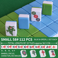 Tuiles magnétiques de Mahjong petites 58mm 112 pièces vert bleu pour jeu de Mahjong automatique 4 ports