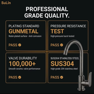<span class=keywords><strong>Robinet</strong></span> de cuisine en acier inoxydable SUS304 couleur bronze, mitigeur d'évier pivotant à 360° avec jet aéré SL-607-1 - Product Image 4