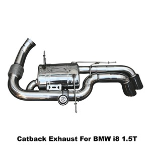Échappement arrière à soupapes Vortex SS304 avec doubles sorties noires pour BMW i8 I12 I15 1.5T Hybride 2014-2020 Kit de performance Bolt-On Se - Product Image 1