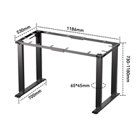 Bureau debout électrique intelligent en métal, 2 moteurs, 4 pieds, capacité de charge de 100 kg, hauteur réglable, bureau assis-debout de haute qualité