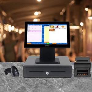 Gsan A4 Hệ điều hành <span class=keywords><strong>Android</strong></span> POS hệ thống màn hình cảm ứng kép màn hình cảm ứng tiền mặt đăng ký với ngăn kéo tiền mặt - Product Image 2