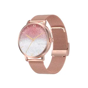 Online Gezondheid Ronde Luxe Nieuwe Armband Custom Groothandel Pols Dames Waterdicht China 5G 2024 4G Mode Smart Horloge Voor Vrouwen