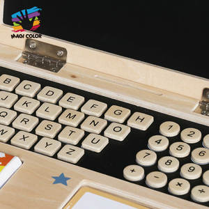 2025儿童木制拼图笔记本电脑玩具互动假装玩电脑画板 & 教育游戏W12B303 - Product Image 6