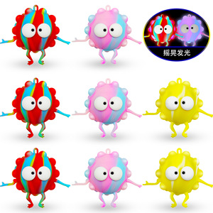 Juguete Antiestrés Creativo Novedoso Luminoso 3D de Silicona con Forma de Globo Ocular y Bola de Carbón, para Aliviar el Estrés y la Ansiedad, Juguete Sensorial de Burbujas para Apretar - Product Image 2