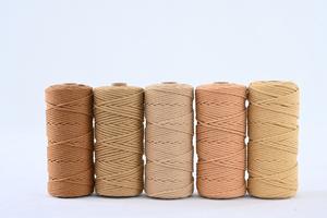 手作りコットンロープDIYカラフルコットン糸マルチストランド編組ロープ帽子工芸ラップ編組ロープ - Product Image 3