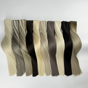 <span class=keywords><strong>Capelli</strong></span> Umani Remy Genius Weft 50g 100g, Colori Nero <span class=keywords><strong>Naturale</strong></span> e Biondo, Doppia Trama, Qualità Professionale da Salone - Product Image 5