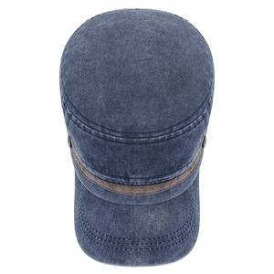 <b>Flat</b> Cap Cotton Breathable Sun <b>Hat</b> Navy Blue Adult Outdoor Wear - Product Image 4