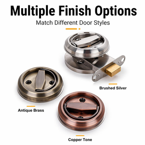Silver Hidden <strong>Door</strong> Pull Lock Easy Install Hardware for Household Apartment Concealed Wooden <strong>Door</strong> Factory Wholesale - Product Image 3