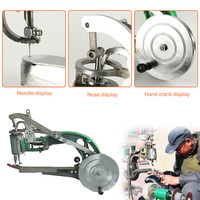 Machine à coudre pour cordonniers en coton, nylon et cuir, noire, pour réparation de chaussures, manuelle à manivelle, état neuf, double moteur
