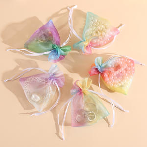 Nouveau sac de fil de couleur dégradé coloré fil de perle réfléchissant Transparent sac de fil Kegen bijoux sac d'emballage cadeau de bonbons - Product Image 1