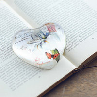 Presse-papier en cristal de verre en forme de cœur avec photo personnalisée